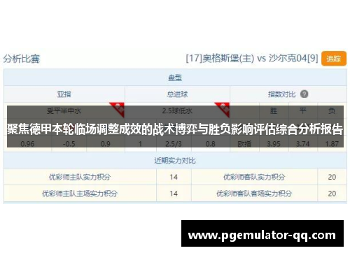 聚焦德甲本轮临场调整成效的战术博弈与胜负影响评估综合分析报告
